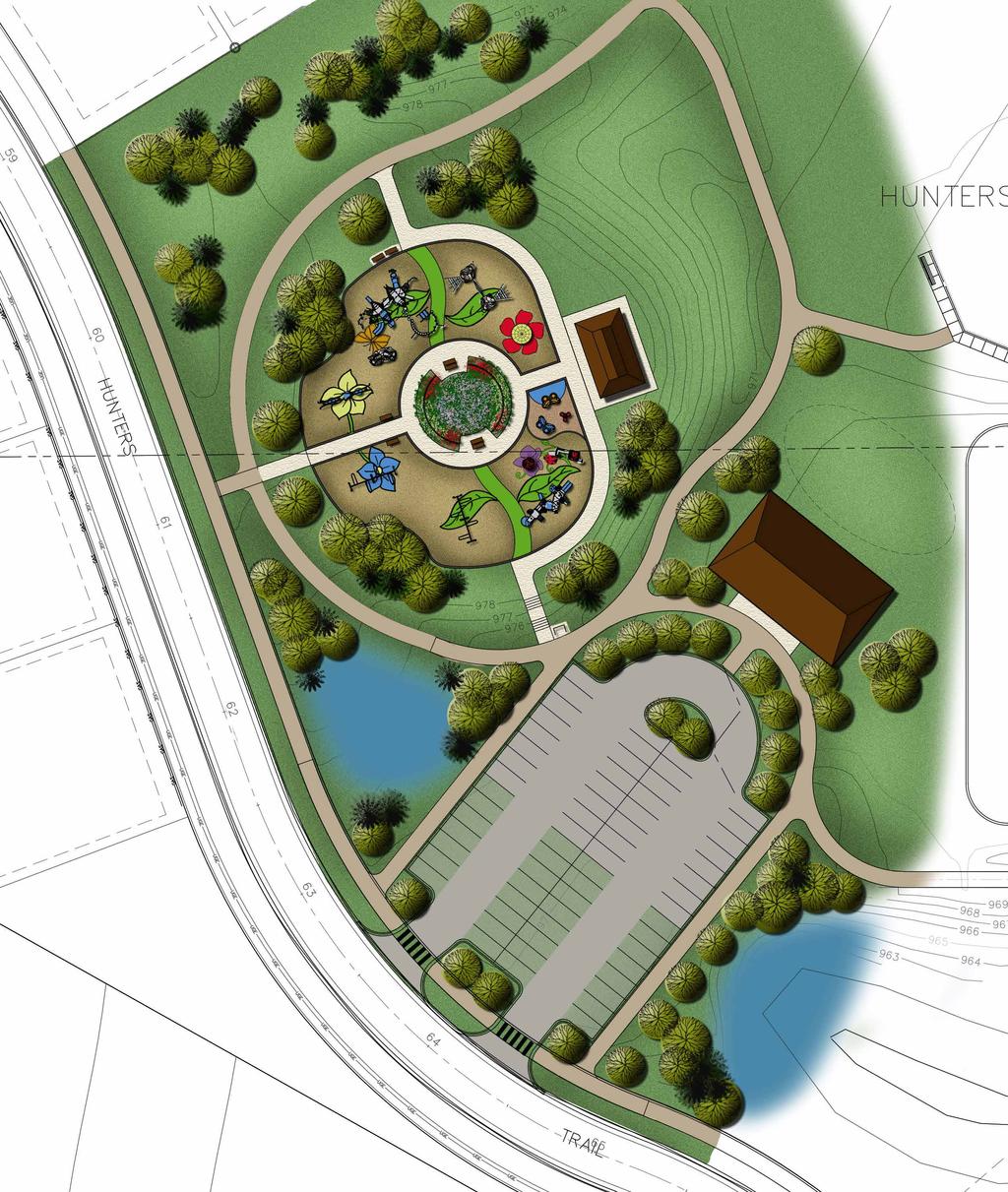 Lisle Park Concept 2 5 5 4 6 2 1 4 3 7 11 12 INITIAL CENTRAL ISLAND: Circular walkway around a central garden with various native grasses and flowers FUTURE CENTRAL ISLAND: Circular