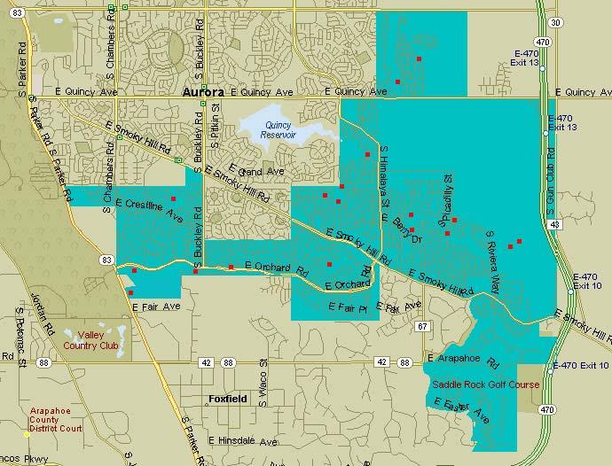 The Trails Recreation Center District Map Unfortunately, the neighborhoods of Smoky Hill, Greenfield, and the Farm are