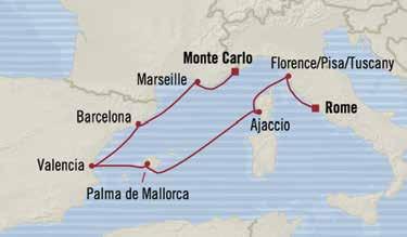Ameities are per stateroom icludes: FREE Ulimited Iteret plus choose oe: FREE Shore FREE MEDITERRANEAN S* Adriatic Medley Veice to Rome 7 days 23 Oct 2019 SIRENA Pethouse 3,919 3,019 Verada 3,059