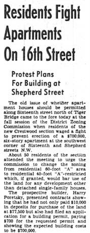 CHAPTER 12 Association and Integration THE CRESTWOOD APARTMENTS In 1941, builder Harry Poretsky prepared to construct a $700,000, six-story apartment house on land he had purchased from the Machen