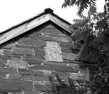 Source: Library of Congress Below: A weathered stone marker on Peirce Mill includes the inscription BIP 1829, suggesting that the mill was completed that year.