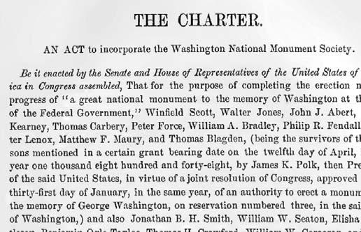 at left, approved by Congress in 1859. Source: Address of the Washington National Monument Society to the People of the United States, Gideon, Washington, D.C., 1859.