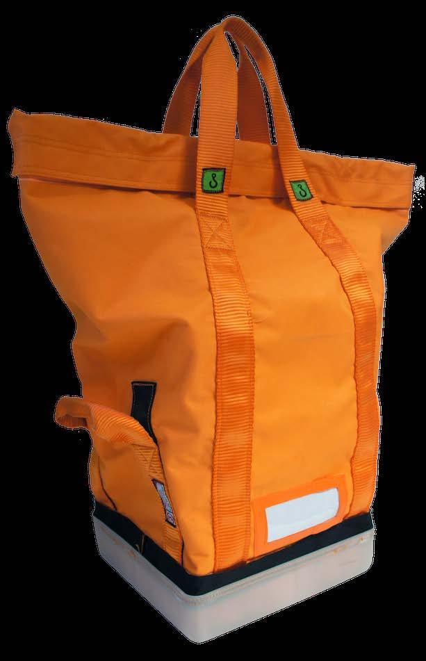 21 Gal 1100 lb A dual velcro closing device makes the bag easy and secure to close.