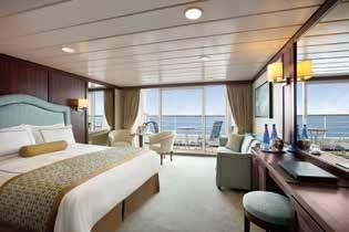 CONCIERGE LEVEL VERANDA STATEROOMS: A1 A2 A3 In addition to veranda features, A-level staterooms also include: 216 square feet Priority boarding Services of a dedicated concierge Priority specialty