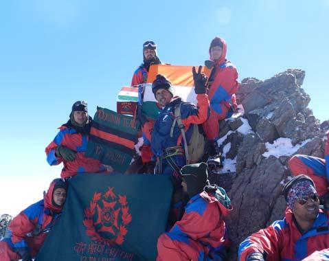 summiting the peak and this was for the first time that all the members of the team scaled the peak.