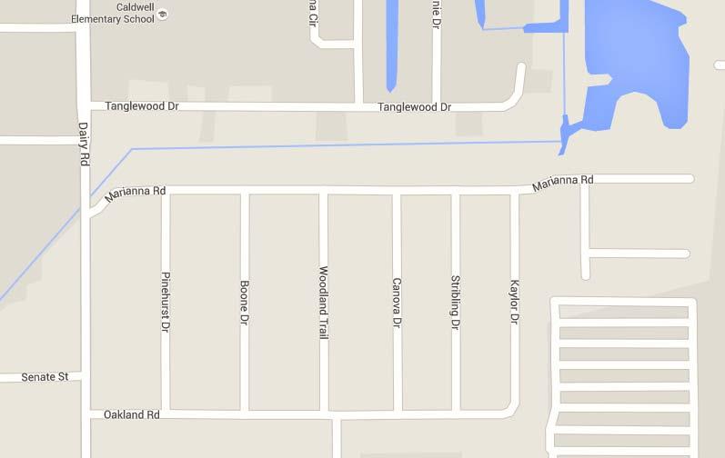 Marianna Road from Dairy Rd to Whispering Pines Dr Caldwell Elem School 8 AM to 3 PM 5 Year Night Crash