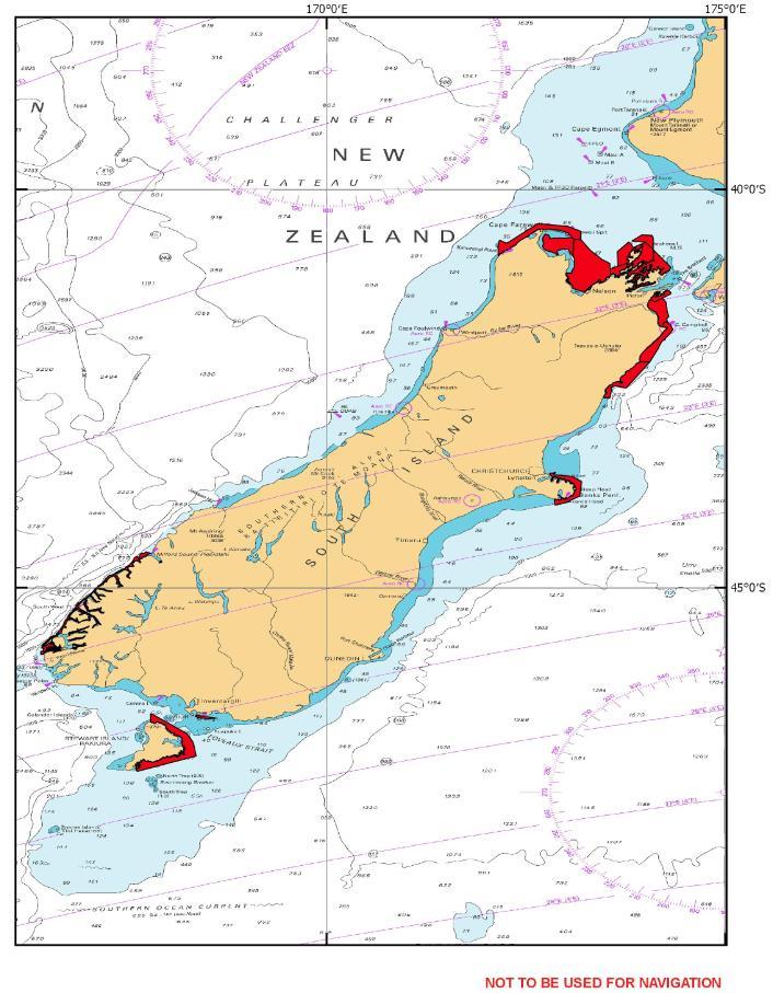 South Island Overview 7. Nelson to Kahurangi Shoals 8. Western Marlborough Sounds 1. Kaikoura to Port Underwood 2.