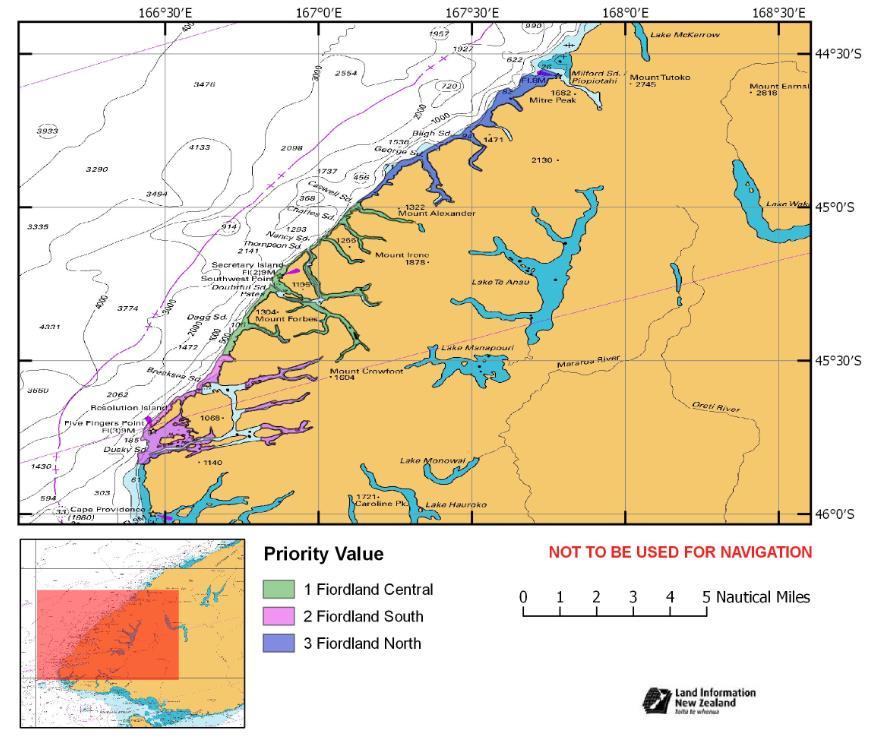 3.2 Region 2: Fiordland Purpose To facilitate safe navigation of tourism, recreational and local fishing vessels.