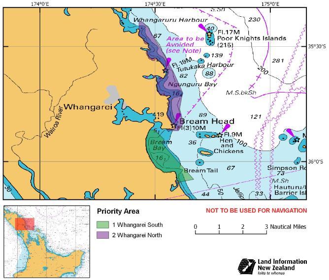 3.14 Region 14: Whangarei Coast Purpose To facilitate safe navigation of tourism and recreational shipping.