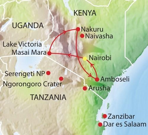per day on game drives Mara Serena Hippo breakfast Lake Elementaita birdwalk Amboseli tree planting Nairobi to Nairobi (PT3535) Accommodation: Deluxe Departs: Sundays Itinerary overview: Day 1:
