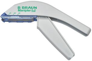 Reloadable Skin Stapler with Rotating Head The 360 degree swivel nose and unique design offers maximum visibility at the delivery point.