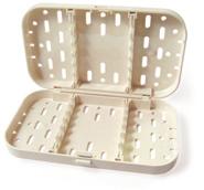 20810-02 CASES & WRAPS Two Tiered Sterilization Container This plastic sterilization container has two tiers of silicone slots that will accommodate up to 12 different instruments.