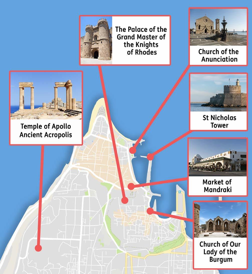 Map of the City of Rhodes Palace of the Grand Master of the Knights