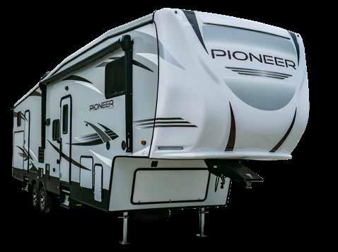 Fifth Wheel Standards and Options Exterior Standards XL folding assist handle at entry door Aluminum triple entry steps Aluminum wheels Radial tires Fully walkable roof Radius tinted safety glass