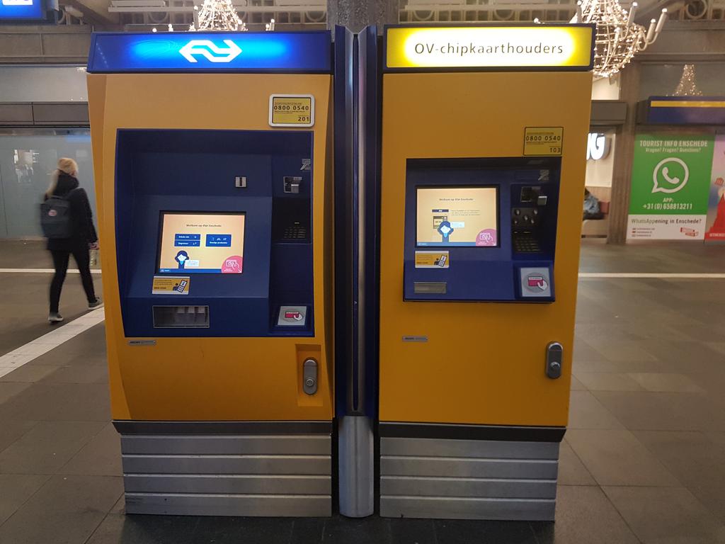 How to purchase tickets Train tickets can be purchased at the Tickets & Service Counters and at the NS self-service ticket machines (see picture).