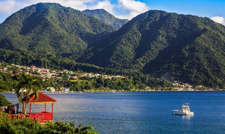 Roseau, Dominica The Caribbean islands of the West Indies range from green mountain peaks and caster-sugar sand, to landscapes spiky with cactus.