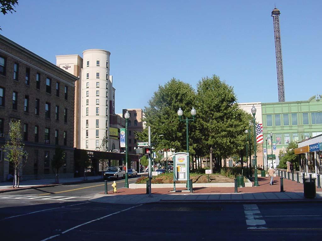 View of Anderson Street and Plaza.