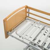 Mounting and dismantling the bed has been made particularly easy to allow for greater ease of transport and storage. The bed can be stored on its base and rolled directly from van to bedroom.