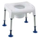 backrest, toilet pan and toilet pan holder are included Seat height adjustable in 6 steps from 425 575 mm Very high lload