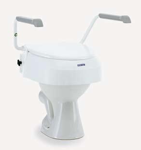 Toilet seat raisers 3 year warranty Aquatec 900 Securely attached toilet seat raiser Individual adjustment to the user at any time, no tools required: - three different seat