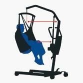 The optimization of space creates a reduction in risk of injury as the client's knees will not be close to the actuator of the hoist.