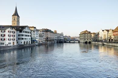 1 ½ hours Zurich is top for leisure and pleasure. Gentle hills, peaceful woods, the unpolluted lakes and rivers, picturesque villages and all just a stone's throw from the Alps.