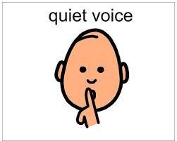 I will try to use a quiet voice so that I don t