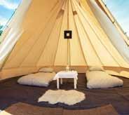 Our Event Tents are large 5 metre bell-style tents, that are pre-erected with full carpets and either single or double mattresses with all bed linen.