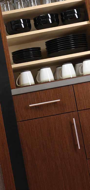 A counter cabinet provides ample storage with