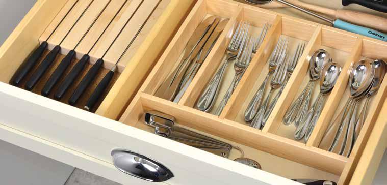 9 A simple Cutlery Divider keeps silverware and