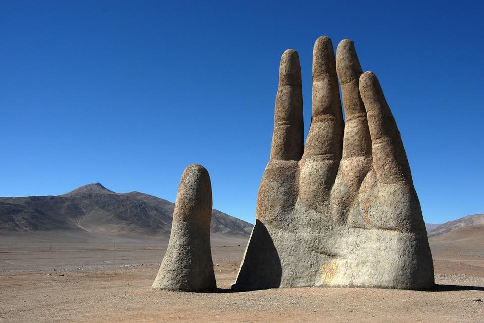 Chile Interesting Info Mano de Desierto Large scale sculpture of a hand located in the Atacama