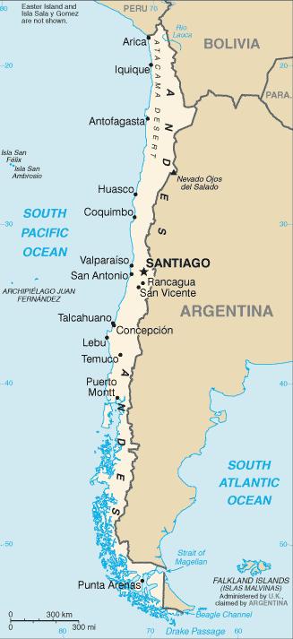 Chile Geography Chile Borders: Argentina Bolivia Peru