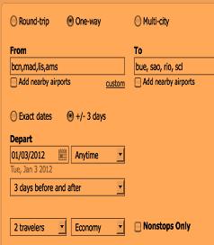 PREFERENCE-DRIVEN AIR SHOPPING FOR AIRLINES 4 The Discrete Calendar In a typical air shopping workflow when a traveler indicates there is flexibility on travel dates, the travel site presents options
