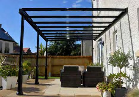is a stylish veranda, canopy and carport system that is glazed with a choice of 6mm toughened glass.
