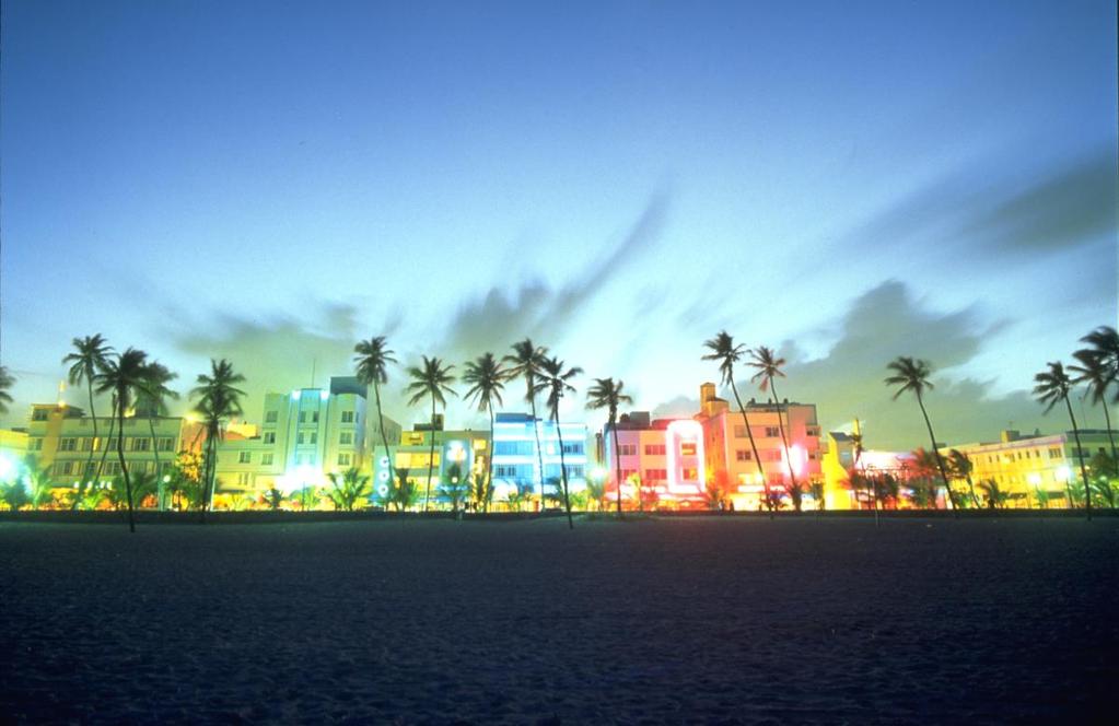 DAY 01: Miami, FL Transfer to your Miami hotel and spend the afternoon discovering the South Beach, famed for its colorful art deco buildings, white sand, surfside hotels and trendsetting nightclubs.