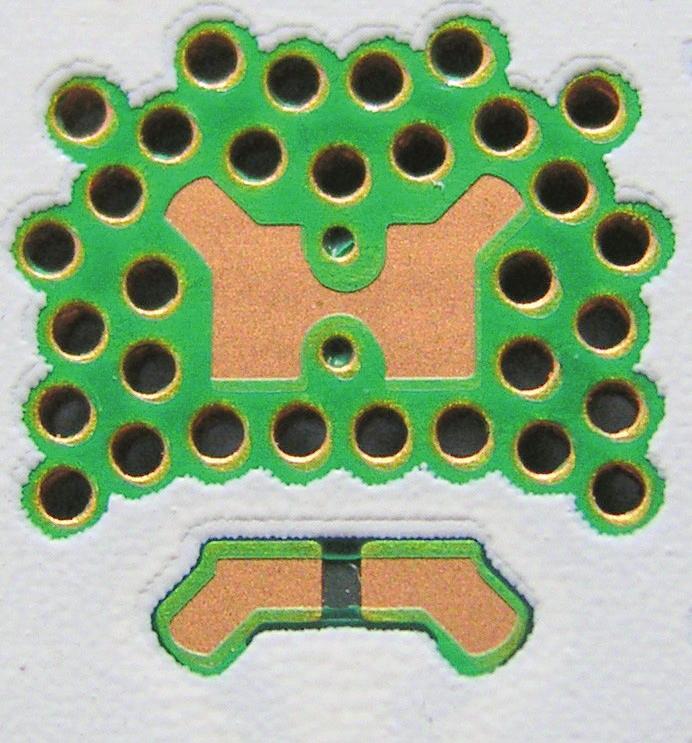 Pad Configuration Figure 2. Pad configuration. Note for Figure 2: 1. The thermal pad is electrically isolated from the anode and cathode contact pads. Solder Pad Design Figure 3. Solder pad layout.