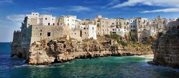 Built directly on the cliffs over the sea, Polignano is famous for its gelato and ice cream parlours and makes a perfect lunch stop.