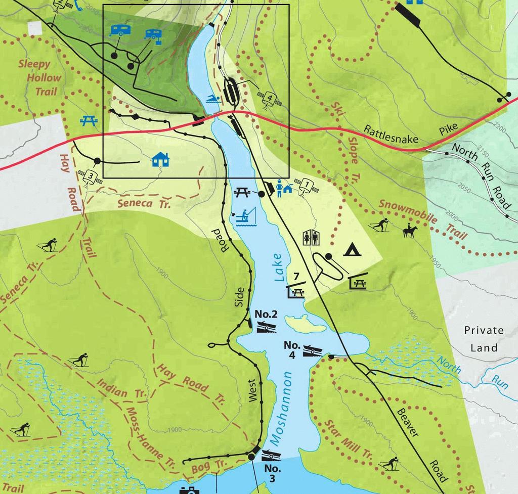 LOCATION Black Moshannon State Park Organized Group Camping Area The organized group camping area is located ¼ mile south of the park office, which has the street address: 4216 Beaver Rd,