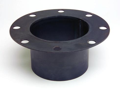 Flanged Adaptor Available in 6, 8, 10 Sizes Mild Steel Material in 1/4 Thickness 12, 1.00" HOLES ON 14.25" DIA. CIRCLE (EQUISPACED) 8, 0.87" HOLES ON 11.75" DIA.