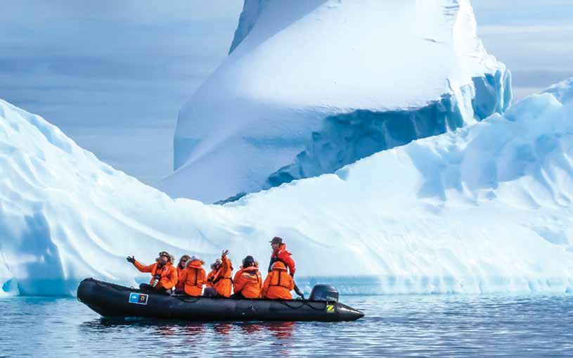 Exploring amid the bergs via Zodiac with narration by a naturalist.