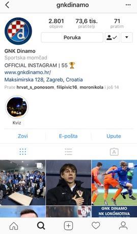 Dinamo pokušava povećati broj sljedbenika na način da omogućuje direktan pristuptwitter profilu putem službenih stranica i Facebook profila, odnosno Dinamo slijedi druge profile jer će tako mnogi od