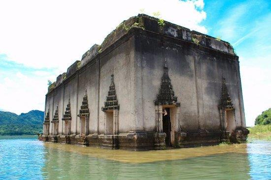 The Underwater Temple Underwater City or Wat Wang Wirekaram Kao is one of the well-known tourist sites of Nongloo Sub-District, Sangklaburi District, Kanchanaburi Province.