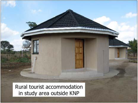 Rural tourist accommodation in study area outside KNP Tourists: Choice