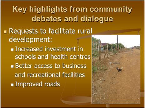 facilitate rural development: Increased