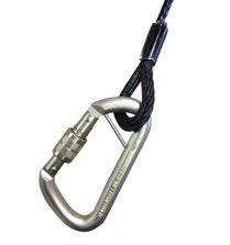 Safety wire 35 kg Wire with lockable snap hook Length