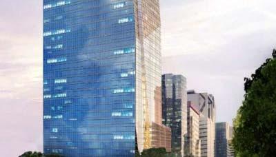 of existing 10 storey building to a 48 storey Grade A office tower Large column free floor plates with