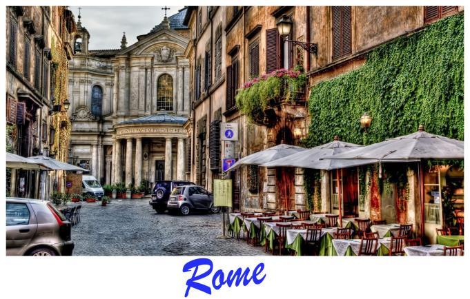 Roman ruins and temples, baroque palaces, romantic squares and fountains, countless churches and museums as far as the eye can see.