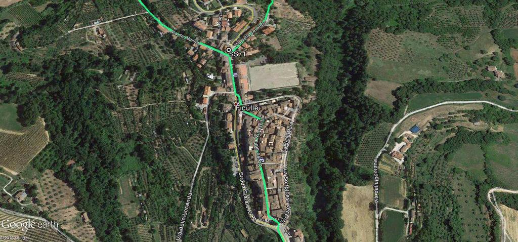where we turn right and after 100 m we take to the left Piaggia di Cola di