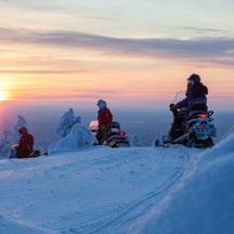 After the safety and driving instructions we leave for a sightseeing tour to the Lappish winter landscape on snowmobiles! This tour is also suitable for beginners.