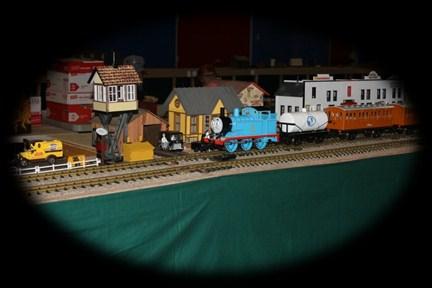 While most displays appeal to the older audience, you can see from this one that Thomas the Train is featured.